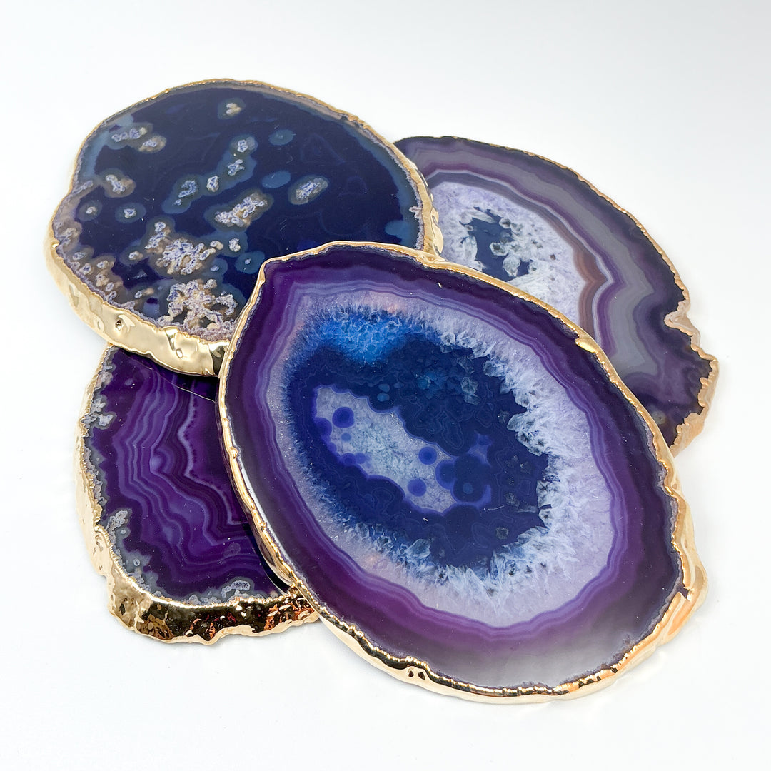 Agate Coasters - Set of 4-Rocks and Gems Canada