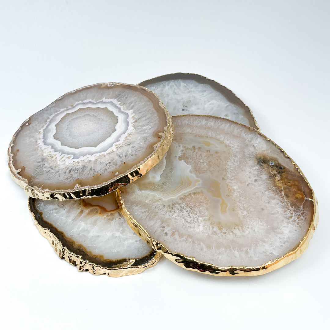 Agate Coasters - Set of 4-Rocks and Gems Canada