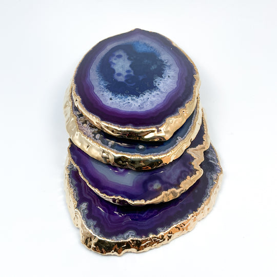 Agate Coasters - Set of 4-Rocks and Gems Canada