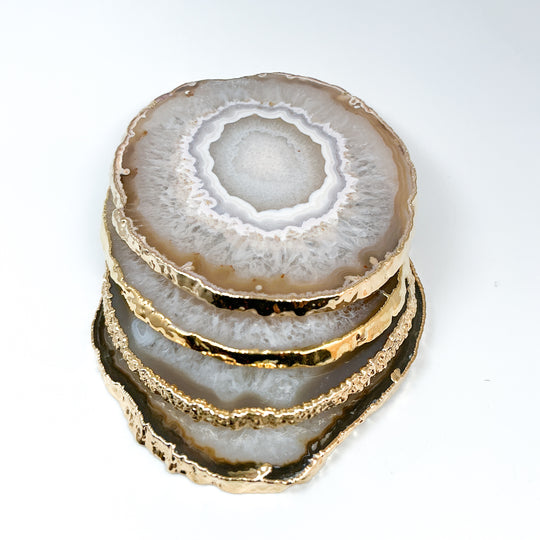 Agate Coasters - Set of 4-Rocks and Gems Canada