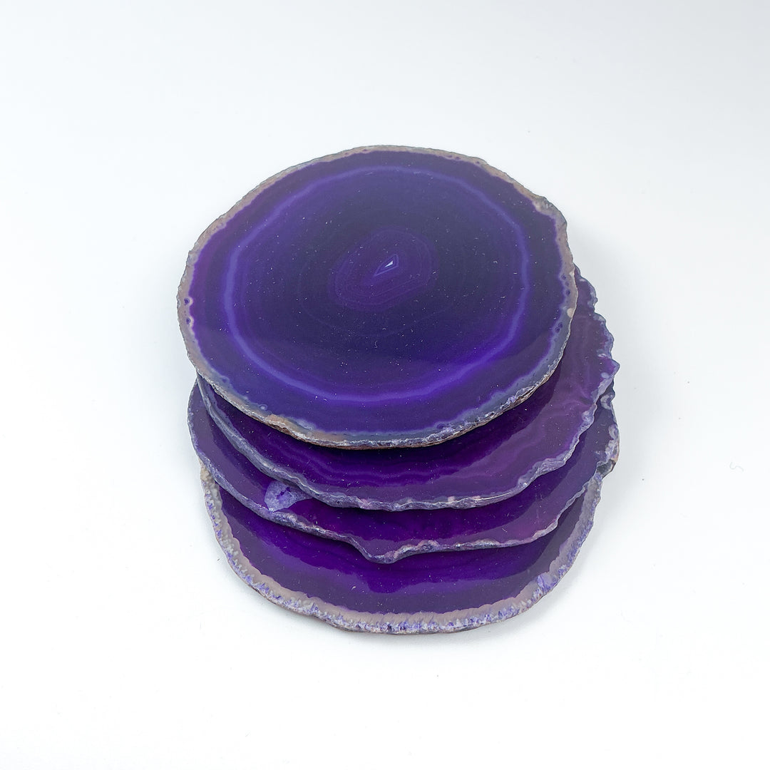 Agate Coasters - Set of 4-Rocks and Gems Canada