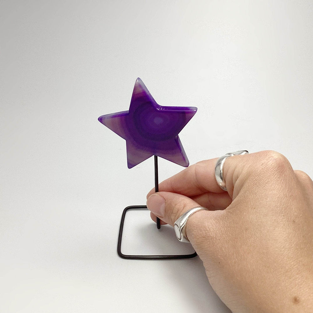 Agate Star on Stand-Rocks and Gems Canada