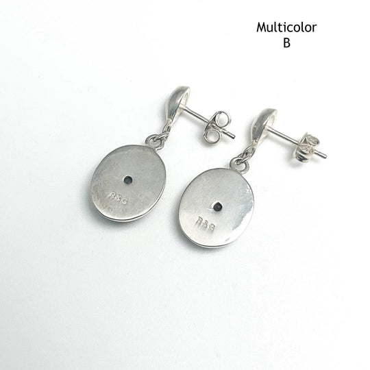 Alberta Ammolite Dangle Earrings-Rocks and Gems Canada