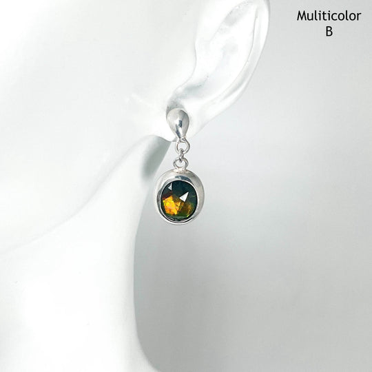Alberta Ammolite Dangle Earrings-Rocks and Gems Canada