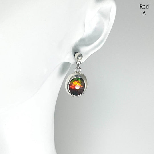 Alberta Ammolite Dangle Earrings-Rocks and Gems Canada