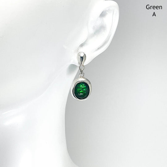 Alberta Ammolite Dangle Earrings-Rocks and Gems Canada