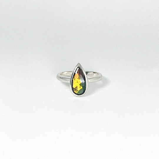 Alberta Ammolite Ring-Rocks and Gems Canada