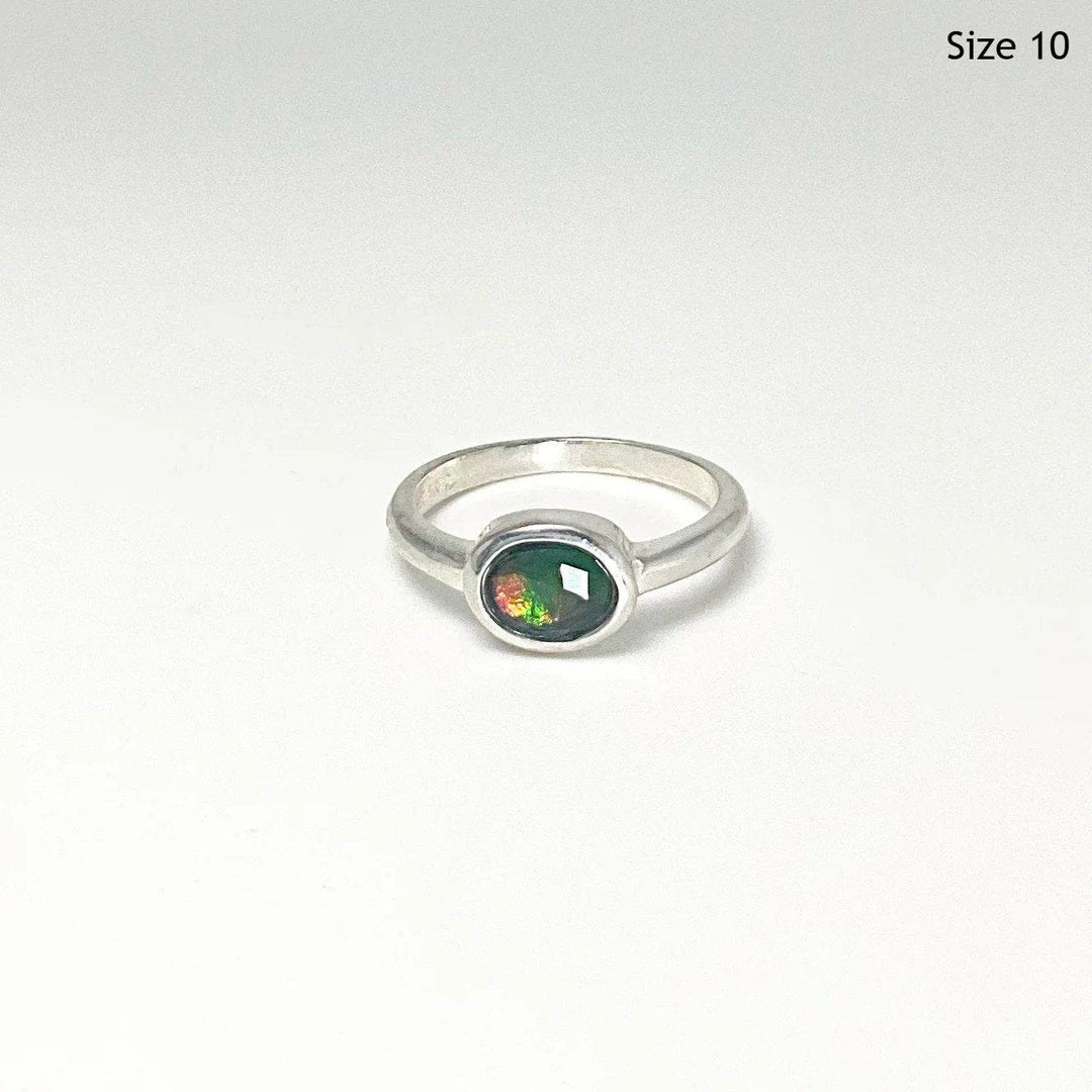 Alberta Ammolite Ring-Rocks and Gems Canada