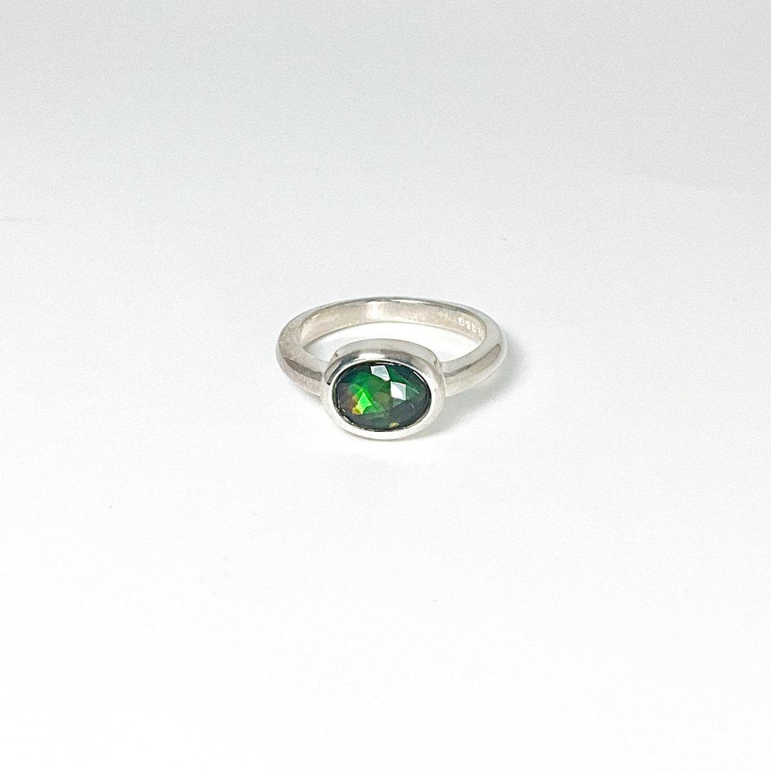 Alberta Ammolite Ring-Rocks and Gems Canada
