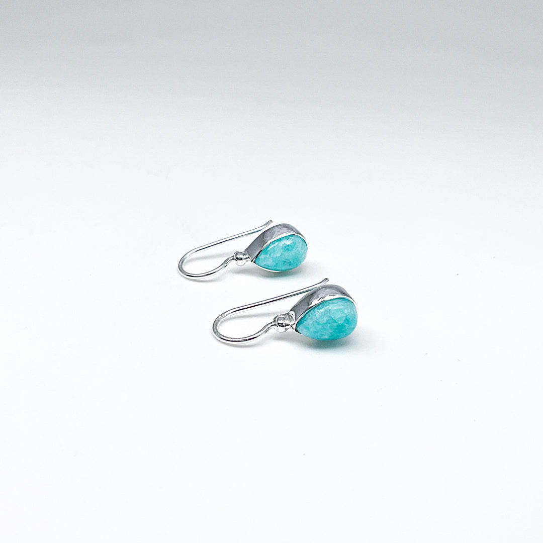 Amazonite Dangle Earrings-Rocks and Gems Canada