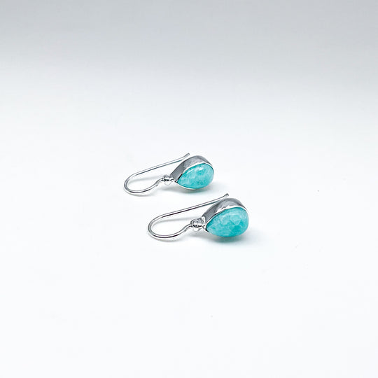 Amazonite Dangle Earrings-Rocks and Gems Canada