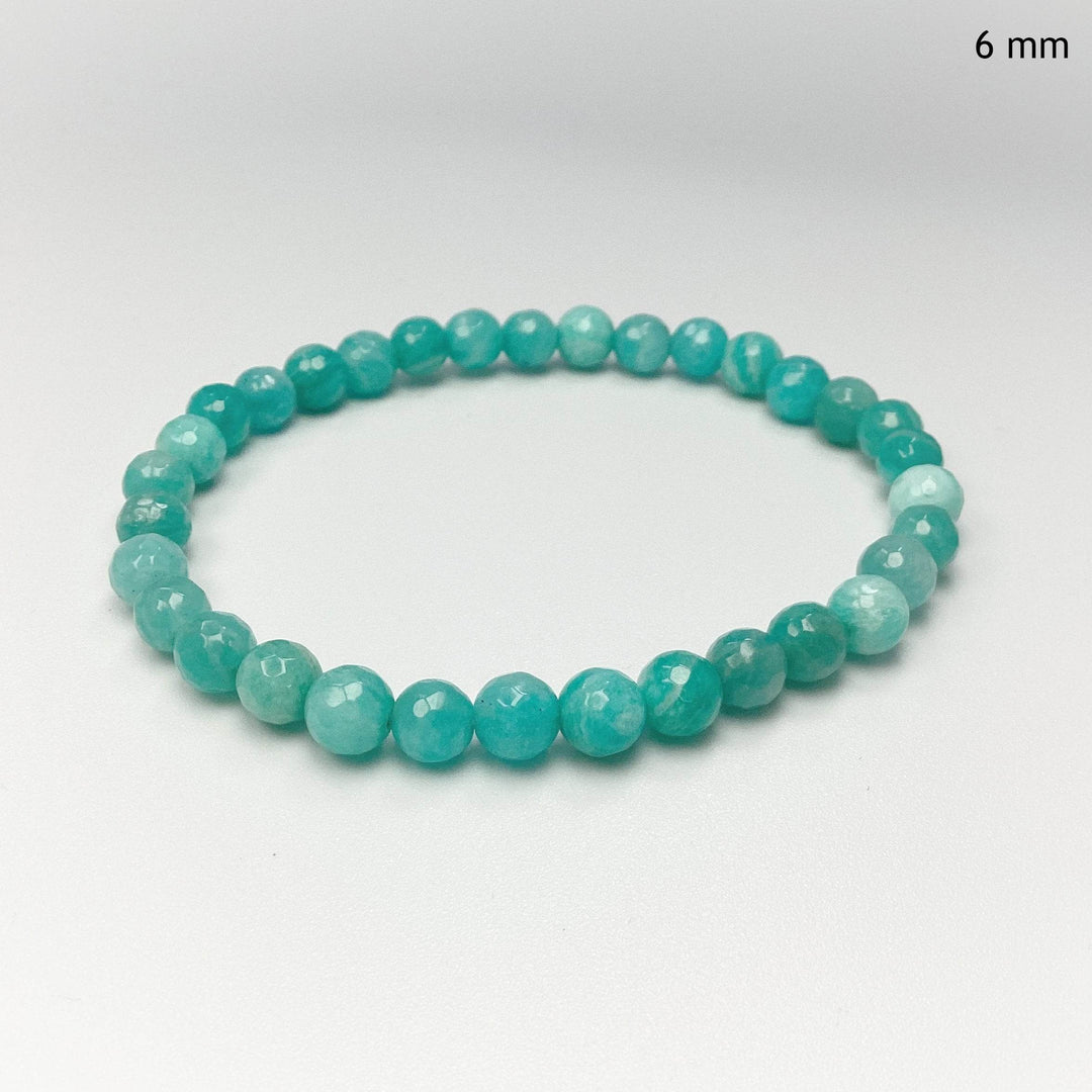 Amazonite Faceted Beaded Bracelet-Rocks and Gems Canada