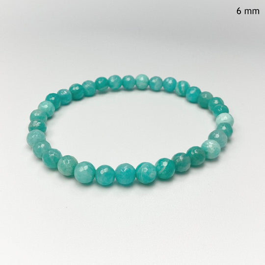 Amazonite Faceted Beaded Bracelet-Rocks and Gems Canada