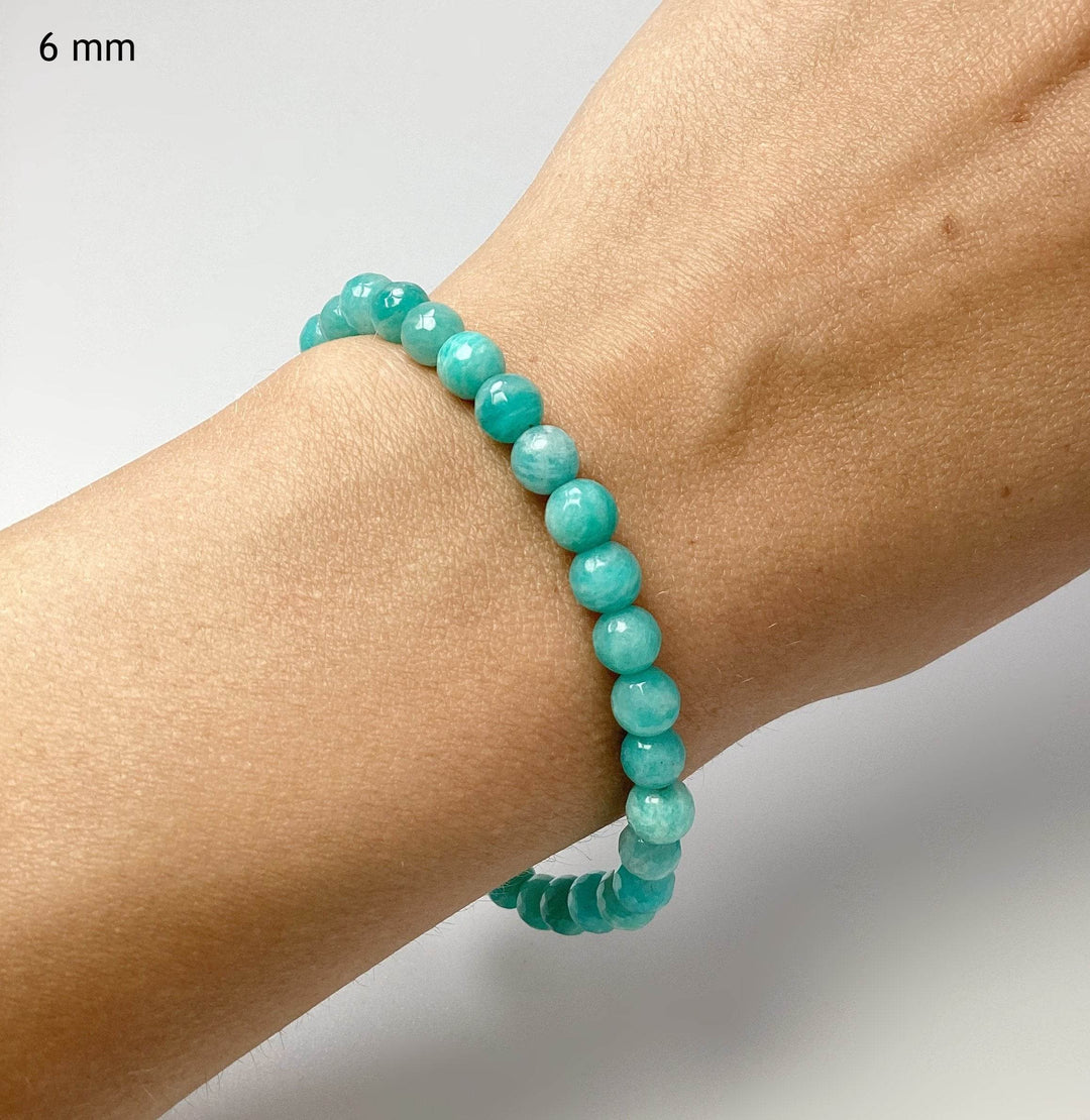Amazonite Faceted Beaded Bracelet-Rocks and Gems Canada