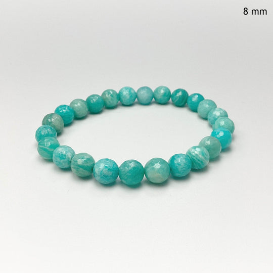 Amazonite Faceted Beaded Bracelet-Rocks and Gems Canada