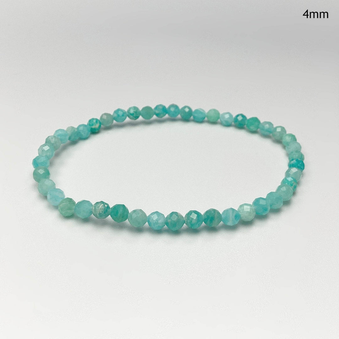 Amazonite Faceted Beaded Bracelet-Rocks and Gems Canada