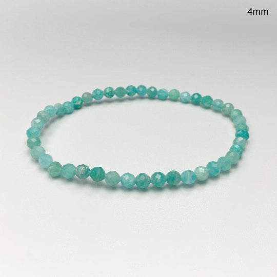 Amazonite Faceted Beaded Bracelet-Rocks and Gems Canada