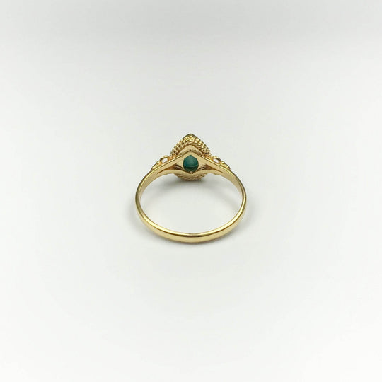 Amazonite Gold Finish Ring-Rocks and Gems Canada
