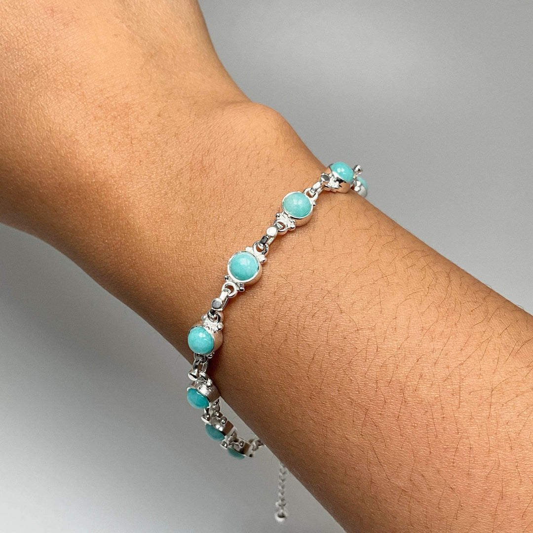 Amazonite Sterling Silver Bracelet-Rocks and Gems Canada
