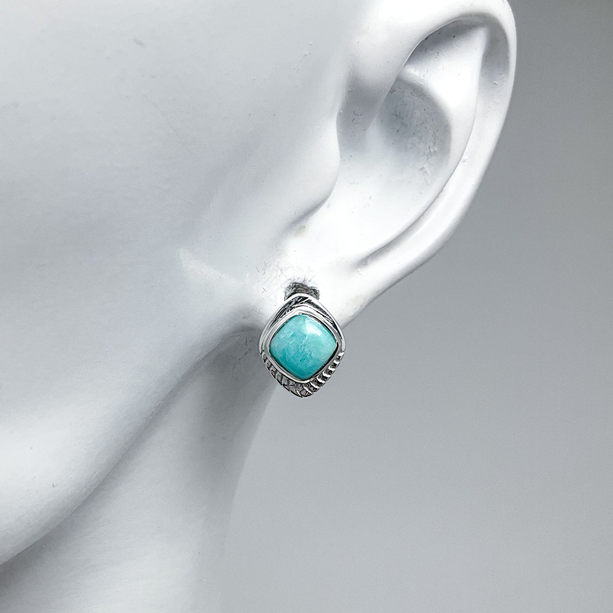 Amazonite Stud Earrings-Rocks and Gems Canada