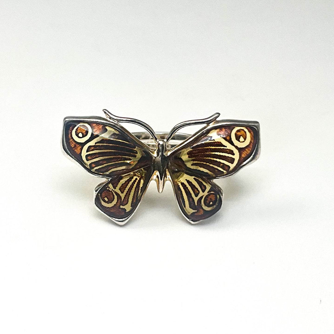 Amber Cameo Butterfly Ring-Rocks and Gems Canada