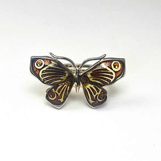 Amber Cameo Butterfly Ring-Rocks and Gems Canada