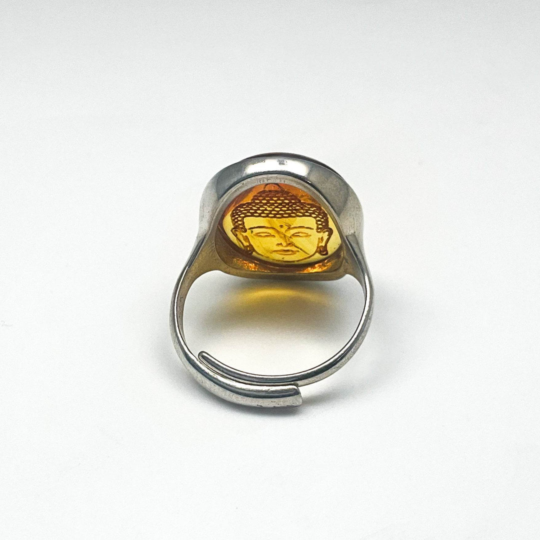 Amber Cameo Ring-Rocks and Gems Canada