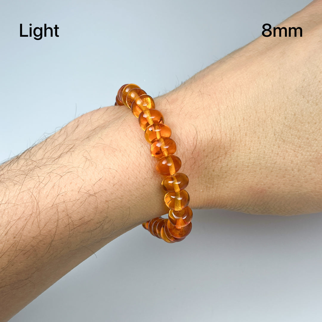 Amber Cognac Nugget Beaded Bracelet-Rocks and Gems Canada