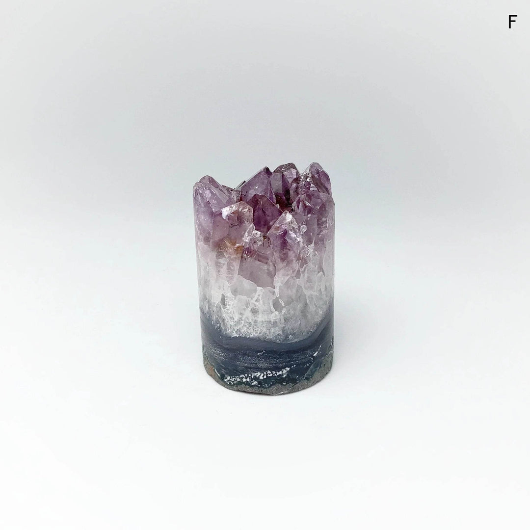 Amethyst Druze Cylinder Stand Up-Rocks and Gems Canada
