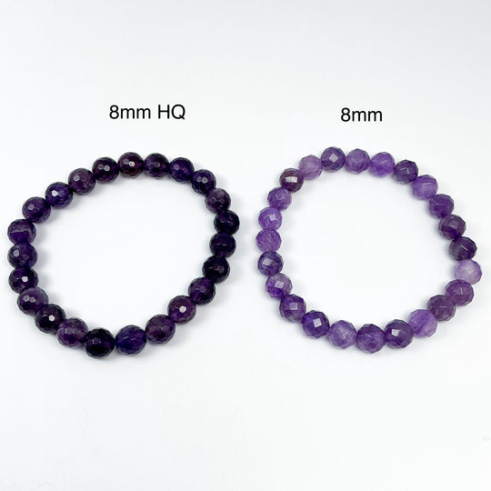 Amethyst Faceted Beaded Bracelet-Rocks and Gems Canada