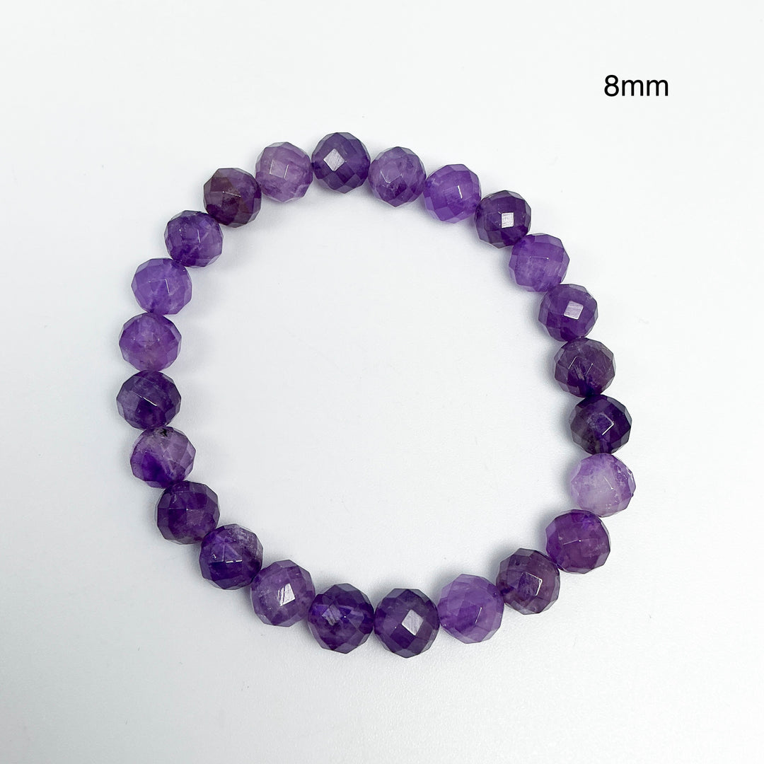 Amethyst Faceted Beaded Bracelet-Rocks and Gems Canada