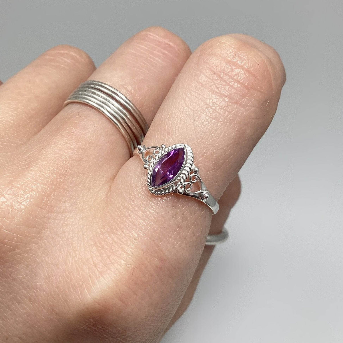 Amethyst Ring-Rocks and Gems Canada