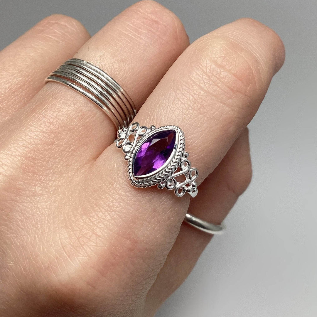 Amethyst Ring-Rocks and Gems Canada