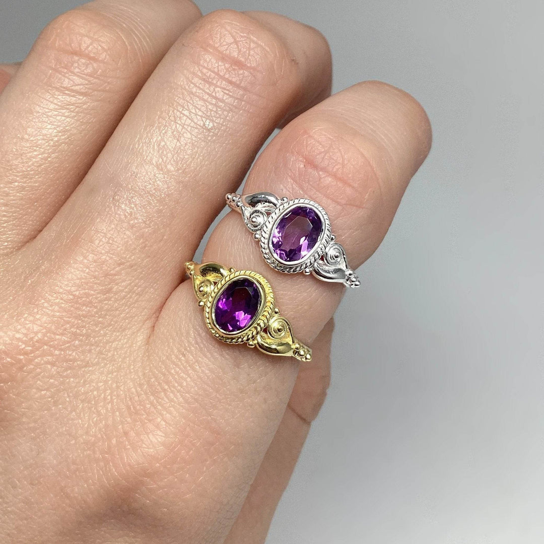 Amethyst Ring-Rocks and Gems Canada