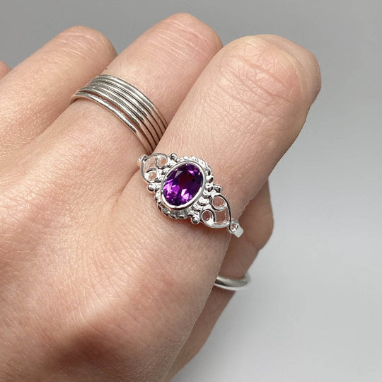 Amethyst Ring-Rocks and Gems Canada