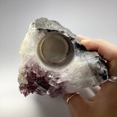 Amethyst Druze Candle Holder