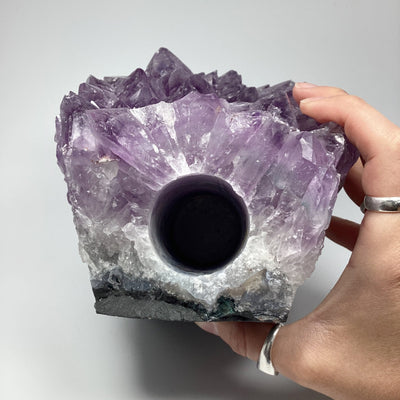 Amethyst Druze Candle Holder