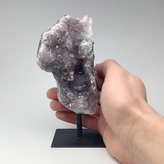Amethyst Druze Cluster on Stand - Rocks and Gems Canada