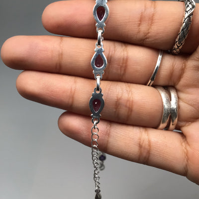 Amethyst Sterling Silver Bracelet