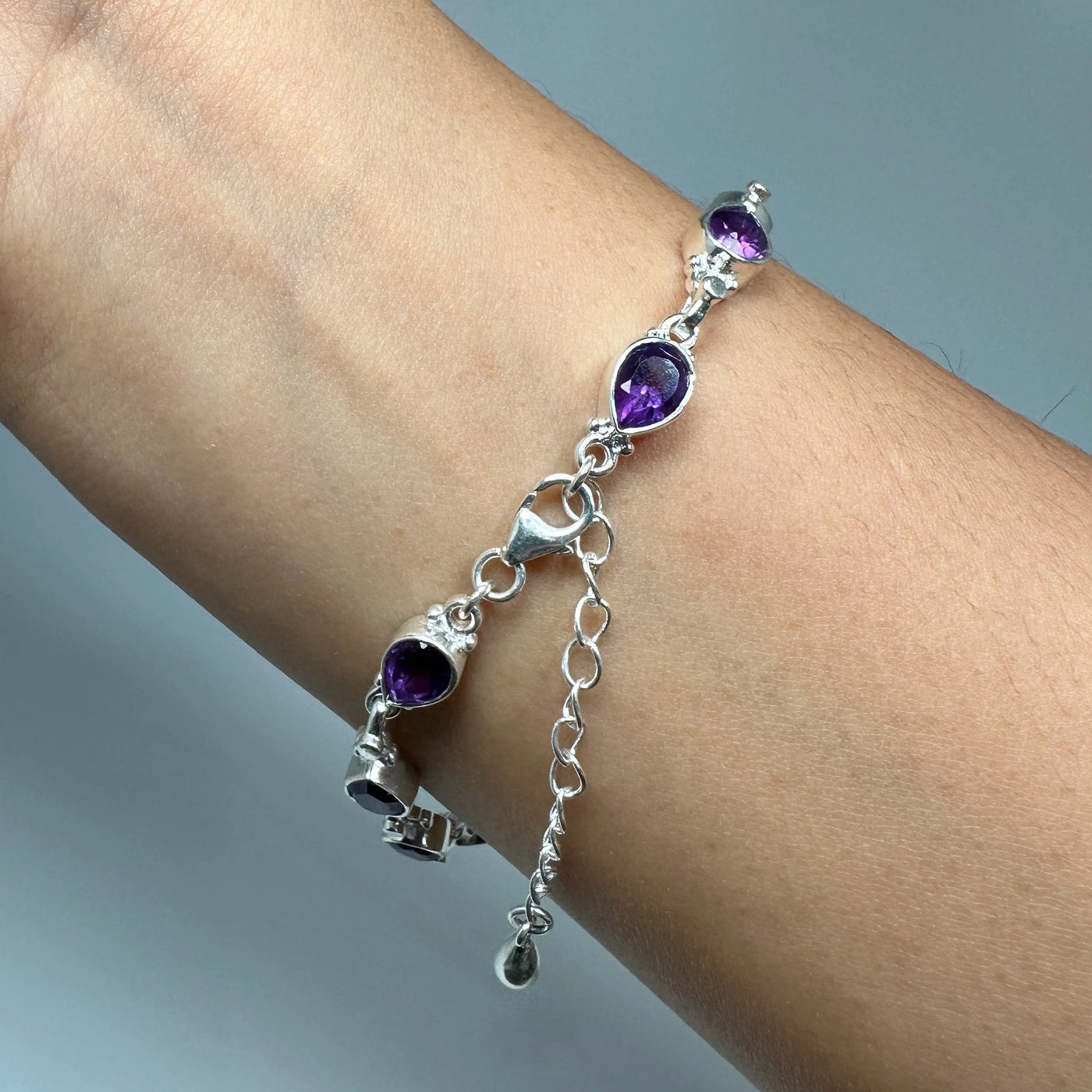 Amethyst Sterling Silver Bracelet