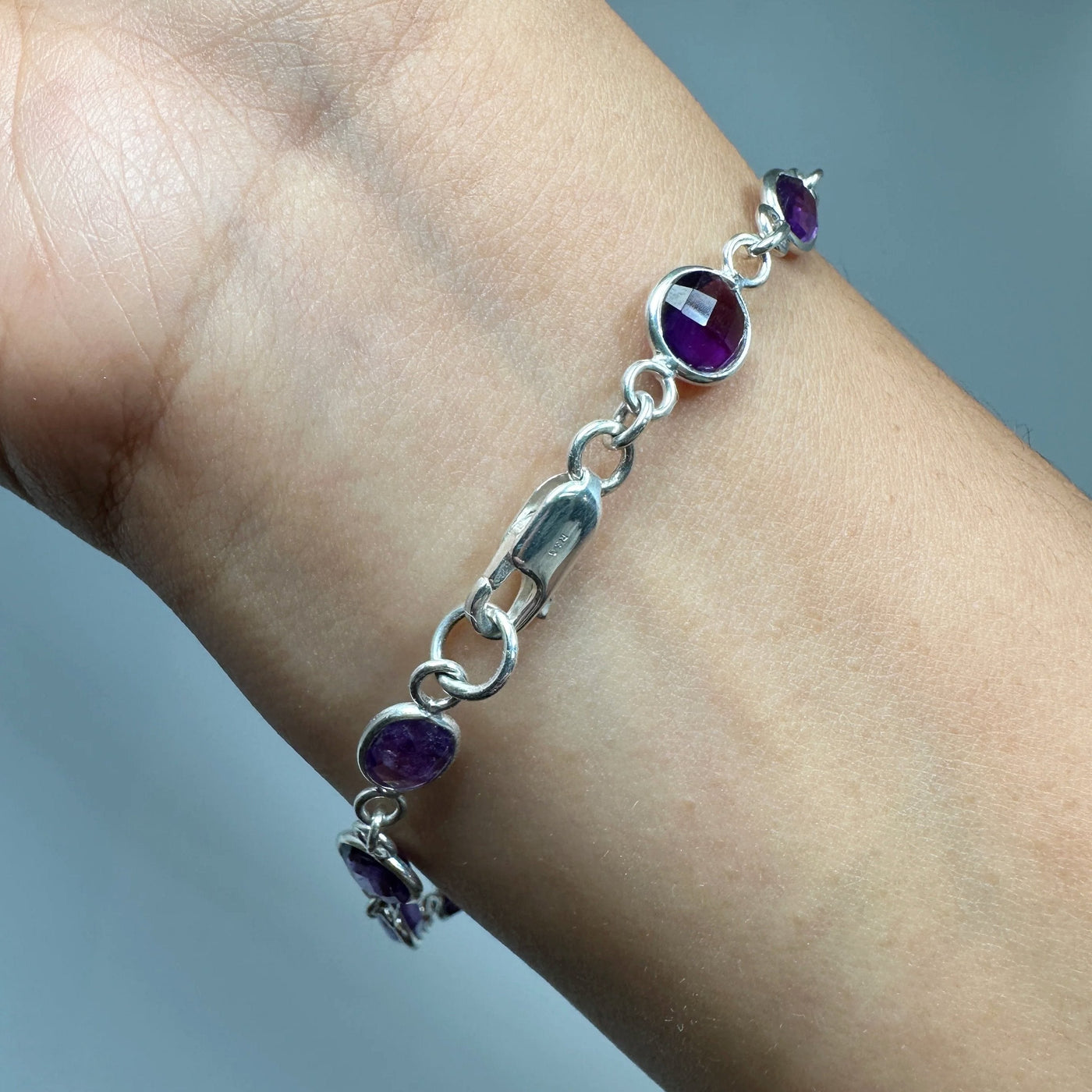 Amethyst Sterling Silver Bracelet