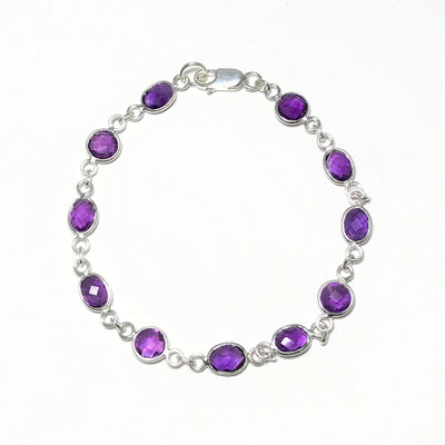 Amethyst Sterling Silver Bracelet