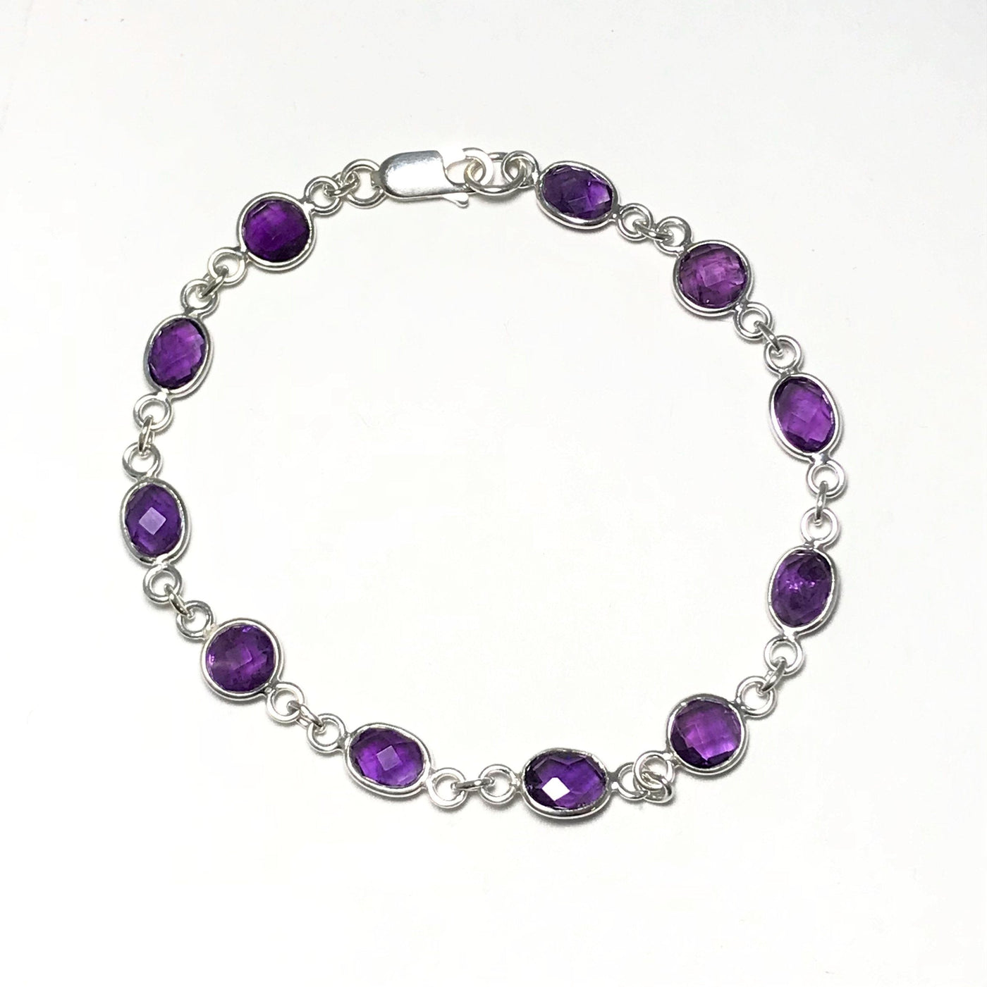 Amethyst Sterling Silver Bracelet