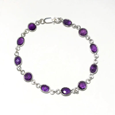 Amethyst Sterling Silver Bracelet