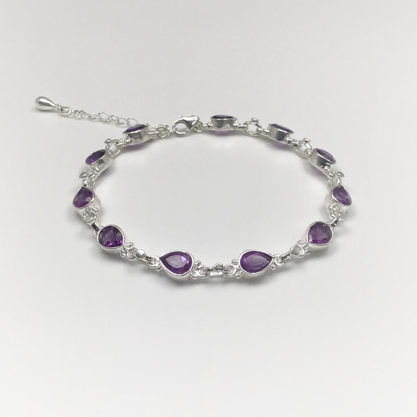 Amethyst Sterling Silver Bracelet