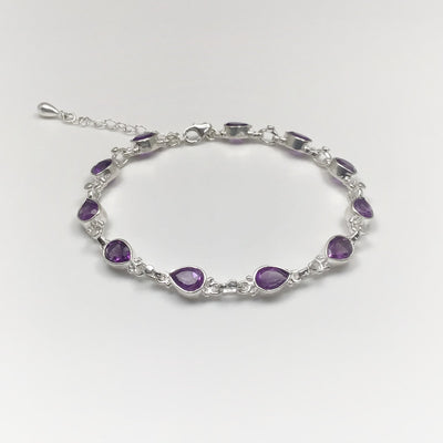 Amethyst Sterling Silver Bracelet