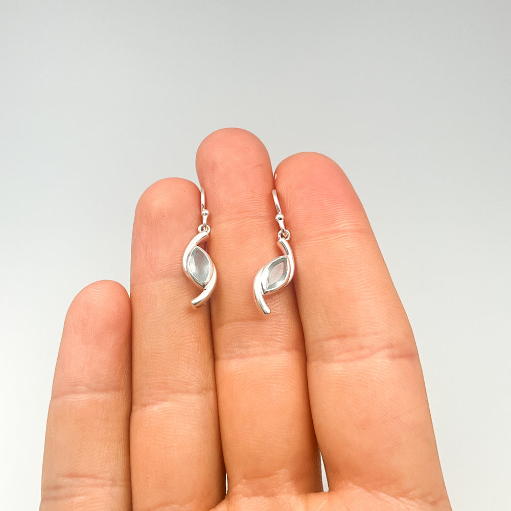Aquamarine Dangle Earrings-Rocks and Gems Canada