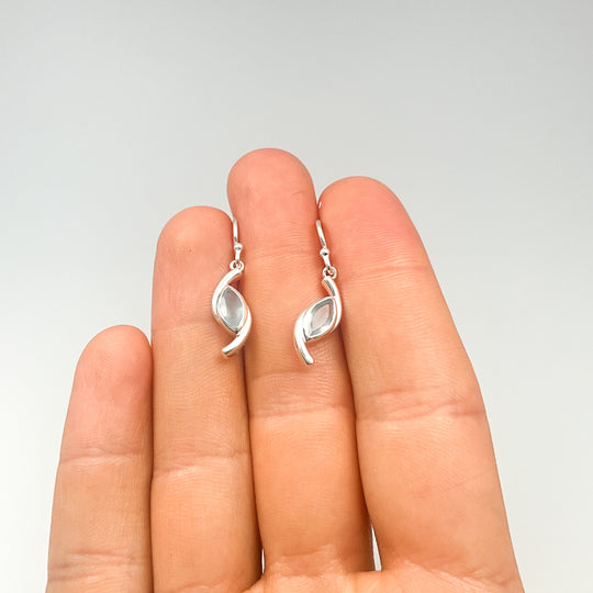 Aquamarine Dangle Earrings-Rocks and Gems Canada