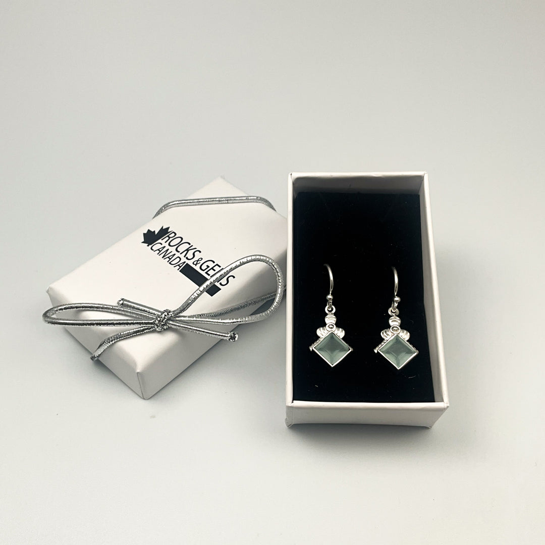 Aquamarine Dangle Earrings-Rocks and Gems Canada