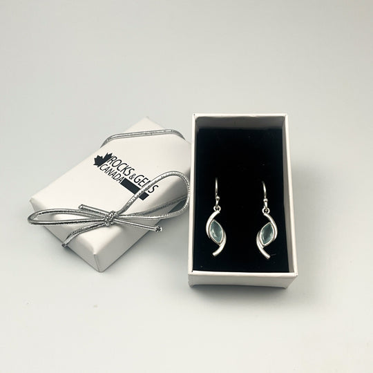 Aquamarine Dangle Earrings-Rocks and Gems Canada
